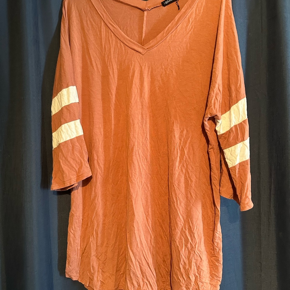 HEIMISH USA Pink Tunic with White Stripes